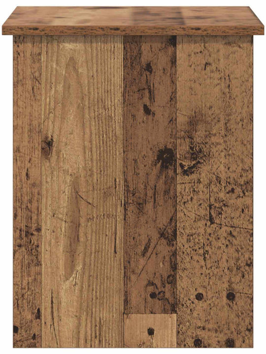 vidaXL Декоративен Дървен Кафяв Куфар 60x40x50см