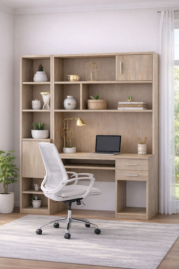 No 8 Kids Desk made of Melamine Oak 100x55x80cm