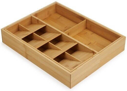 Joseph Joseph Drawer Cutlery Tray Opening Wooden 56x40x6.8cm Brown