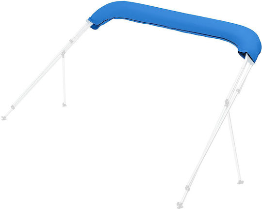 Replacement Top Cover Vevor 4 Bow Bimini Length 2440 Mm Durable 600d Marine Grade Waterproof Boat Shade Cover Storage Tent Sleeve Zipper Easy Installation 2464-2616 Mm W Blue Without Frame