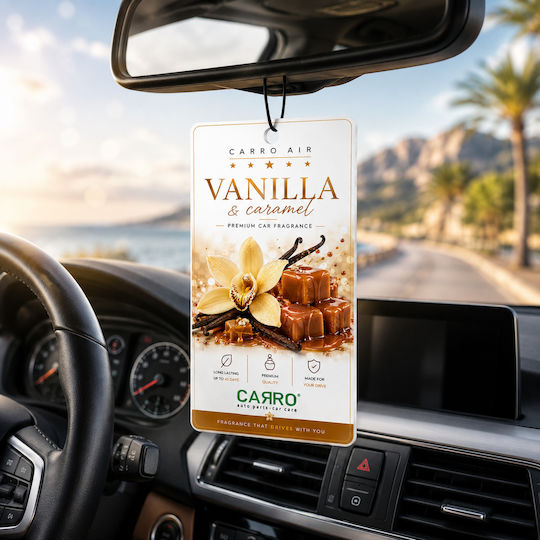 Carro Αρωματική Καρτέλα Κρεμαστή Αυτοκινήτου Βανίλια / Καραμέλα 4gr