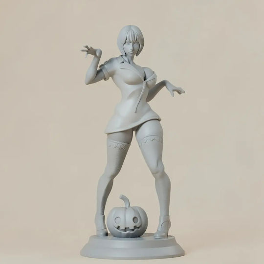 Небоядисана 3D Фигура Lady Pumpkin Хелоуин 3D Боядисване DIY Подарък Цветове 20 см 1:8