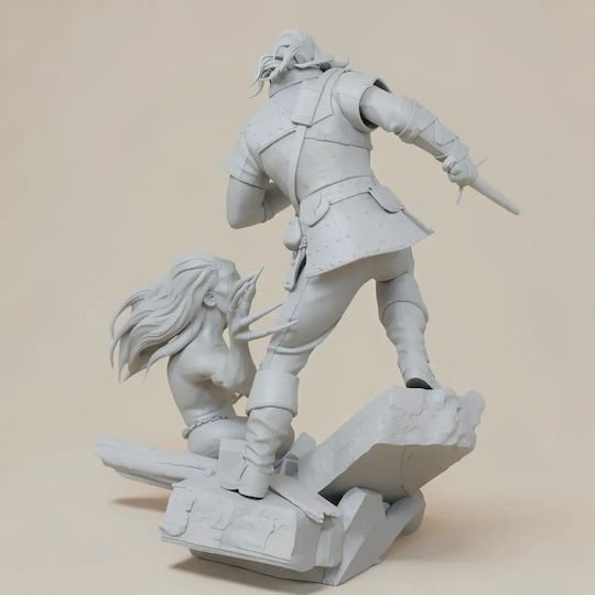 Unpainted 3D Sammelbare Figur Geralt Witcher Buchreihe 251mm Bemalung Diy Geschenk Farben 30 cm 1:6