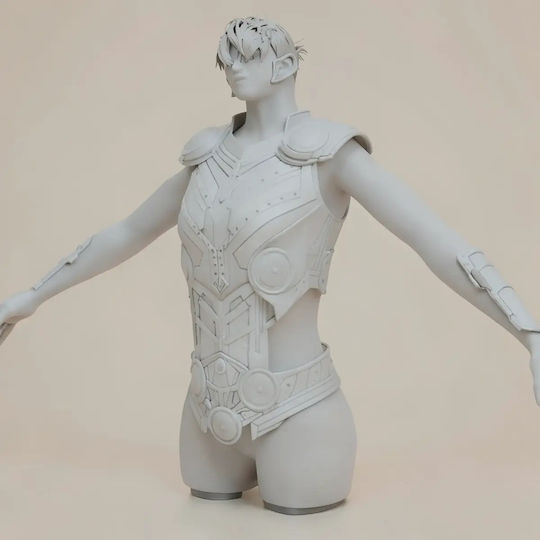 Unpainted 3D Figure Cosplay Jane Foster Lady Thor Armor Painting DIY Gift Colors 30 Cm 1:6