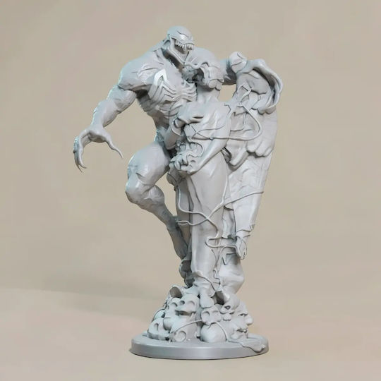 Unpainted 3D Figure Venom Angel Statue 3D Printing Figurine Spiderman Painting DIY Gift Colors 30 Cm 1:6