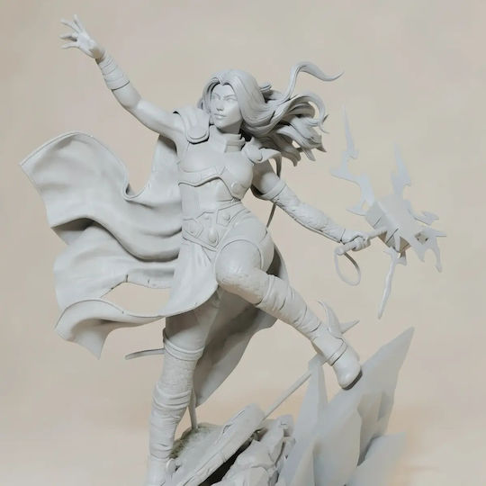 Unpainted 3D Figure Jane Foster Mighty Thor Painting DIY Gift Colors 30 Cm 1:6