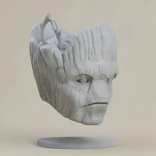 Unpainted 3D Figure Cosplay Groot Mask Wearable Painting DIY Gift Colors 30 Cm 1:6