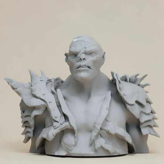 Unpainted 3D Figure Lawrence Makoare Bolg Hobbit Bust 3D Printing Figurine Painting DIY Gift Colors 20 Cm 1:8