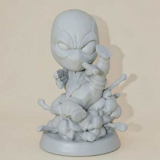Unpainted 3D Figure Deadpool Chibi New Version Digital Painting DIY Gift Colors 30 Cm 1:6