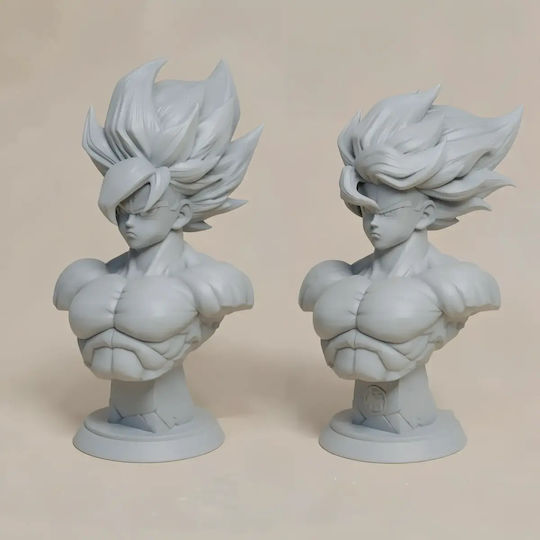 Άβαφη 3D Фигура Гоку SSJ Namek Бюст Dragonball Боядисване DIY Подарък Цветове 30 см 1:6