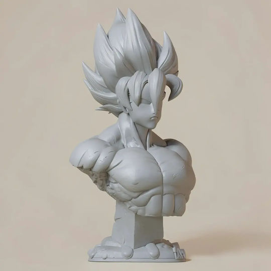 Άβαφη 3D Фигура Гоку SSJ Namek Бюст Dragonball Боядисване DIY Подарък Цветове 30 см 1:6