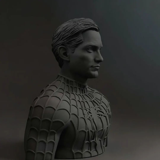 Небоядисана 3D Фигура Tobey Maguire Peter Parker Spiderman Бюст Файлове Боядисване DIY Подарък Цветове 15,2 см 1:12