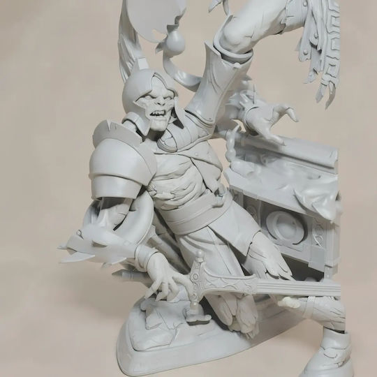 Небоядисана 3D Фигура Young Kratos 400мм Боядисване DIY Подарък Цветове 20 См 1:8