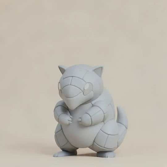 Άβαφη 3d Φιγούρα Life Size Sandshrew Pokemon Βάψιμο Diy Δώρο Χρώματα 30 Cm 1:6