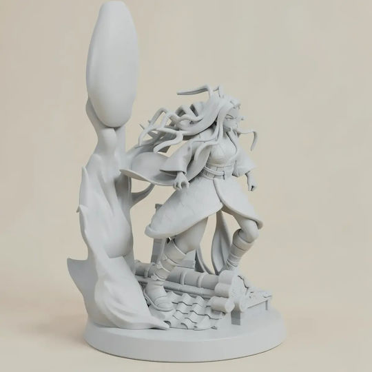 Unbemalte 3d Figur Nezuko Dämonenform Aus Demon Slayer Bemalung Diy Geschenk Farben 20 Cm 1:8