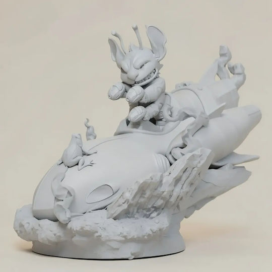 Άβαφη 3D Фигура Stich Alien Movie 3D Боядисване DIY Подарък Цветове 30 см 1:6