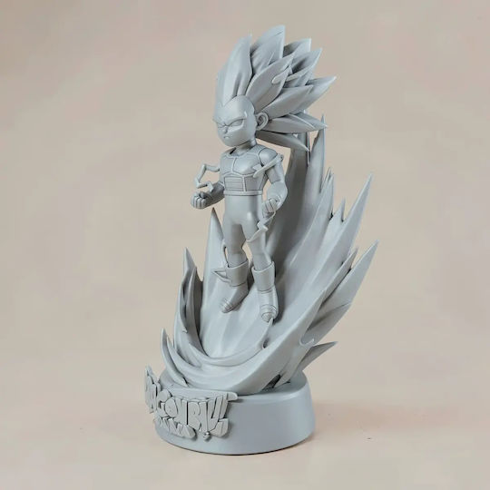 Небоядисана 3D Фигура Vegeta Super Saiyan 3 Daima Chibi 3D Боядисване DIY Подарък Цветове 20 см 1:8
