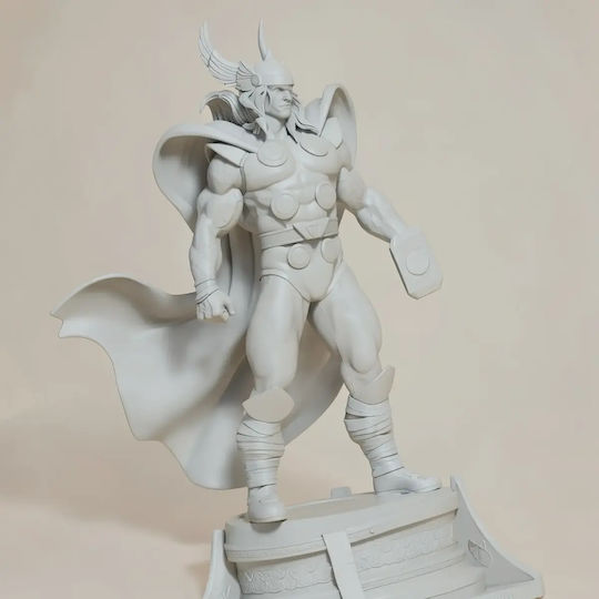 Unpainted 3D Figure Thor Comics Museum Pose Painting DIY Gift Colors 30 Cm 1:6