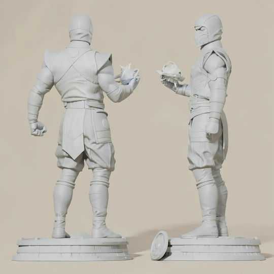Небоядисана 3D Фигура Sub Zero Power Ball Mortal Kombat Боядисване DIY Подарък Цветове 15,2 см 1:12