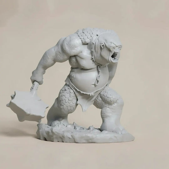Unpainted 3D Figure Cave Troll Lord of the Rings 3D Painting DIY Gift Colors 20 cm 1:8