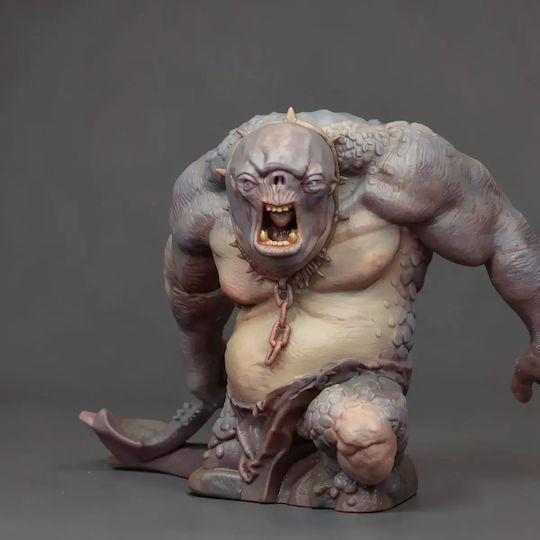 Unpainted 3D Figure Cave Troll Lord of the Rings 3D Painting DIY Gift Colors 20 cm 1:8