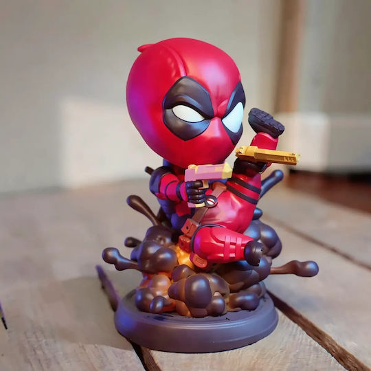 Unpainted 3D Figure Deadpool Chibi New Version Digital Painting DIY Gift Colors 20 Cm 1:8
