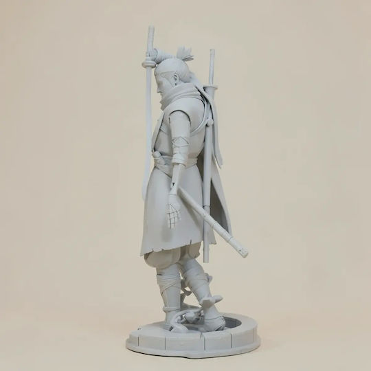 Небоядисана 3D Фигура Вълк Sekiro Shadows Die Twice 3D Боядисване DIY Подарък Цветове 20 См 1:8