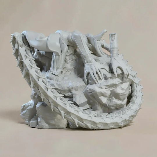 Άβαφη 3D Фигура Alien Xenomorph Big Chap 3D Боядисване DIY Подарък Цветове 30 см 1:6