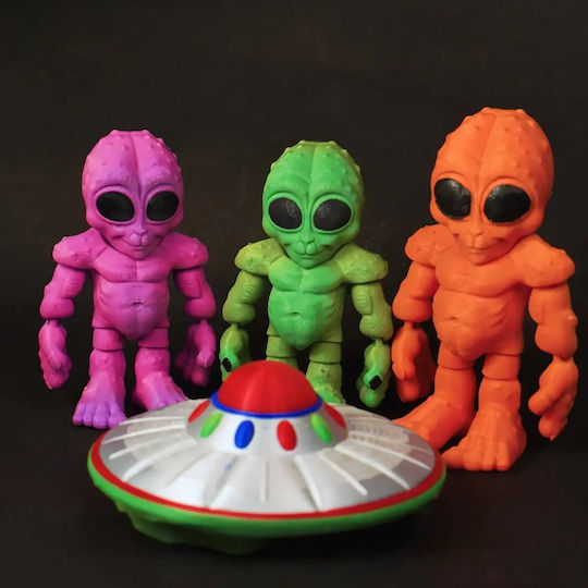 Unpainted 3D Figure Super Basic Cute Flexi Alien Painting DIY Gift Colors 30 Cm 1:6