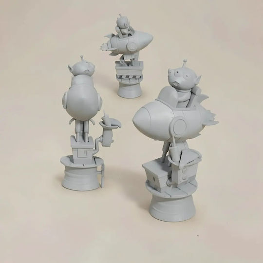 Άβαφη 3d Фигура Little Green Aliens От Disney Боядисване Diy Подарък Цветове 30 См 1:6