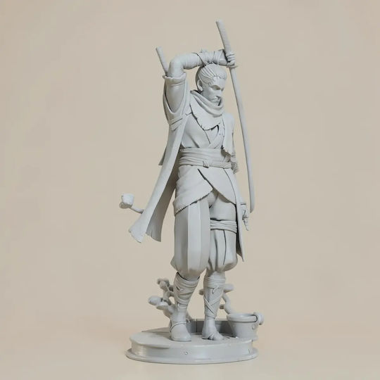 Небоядисана 3D Фигура Вълк Sekiro Shadows Die Twice 3D Боядисване DIY Подарък Цветове 30 См 1:6