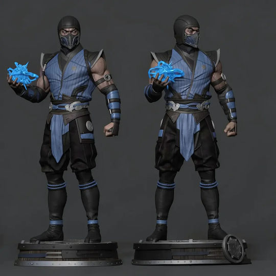 Άβαφη 3D Фигура Sub Zero Power Ball Mortal Kombat Боядисване DIY Подарък Цветове 20 см 1:8