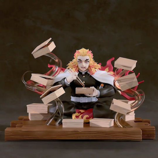 Unpainted 3D Figure Kyojuro Rengoku 3D Model Having Dinner From Demon Slayer Painting DIY Gift Colors 15.2 Cm 1:12