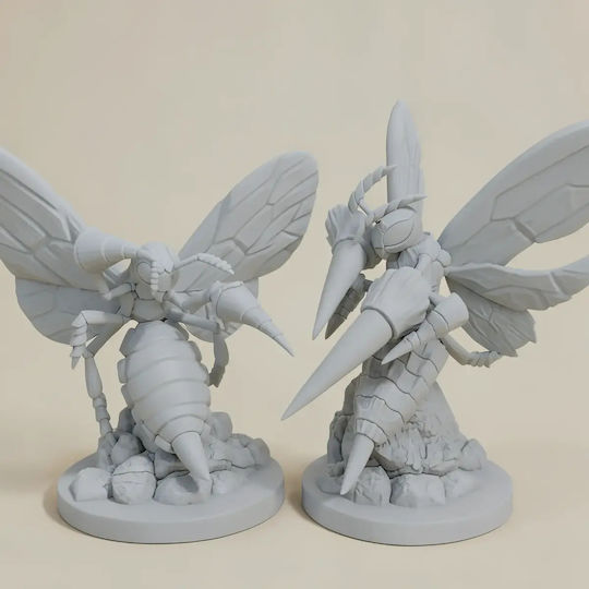 Άβαφη 3d Φιγούρα Kaiju Pokemon Beedrill Wasp Βάψιμο Diy Δώρο Χρώματα 30 Cm 1:6