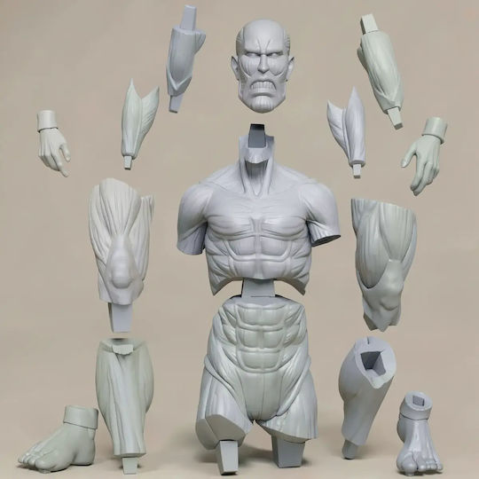 Unpainted 3D Figur Bertholdt Titan Aus Angriff auf Titan Bemalen Diy Geschenk Farben 30 Cm 1:6