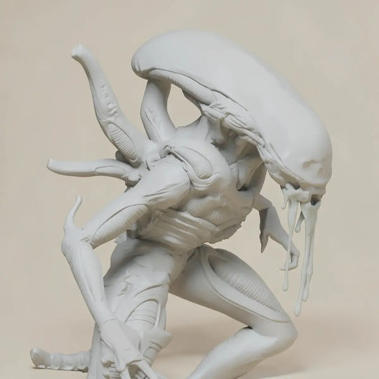 Άβαφη 3D Фигура Xenomorph Alien 380 мм Боядисване DIY Подарък Цветове 20 см 1:8