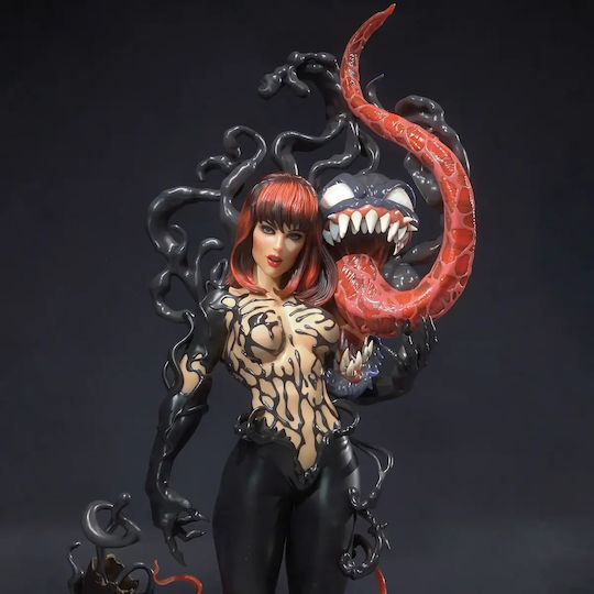 Небоядисана 3D Фигура She Venom 3D Печатна Фигурка V2 Spiderman Боядисване Направи Си Сам Подарък Цветове 15,2 См 1:12