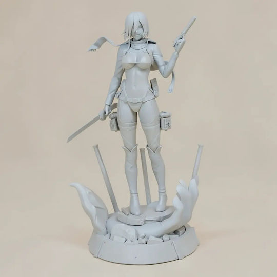 Unpainted 3D Figur Mikasa Ackerman Sexy Aus Angriff auf Titan Bemalen Diy Geschenk Farben 20 Cm 1:8