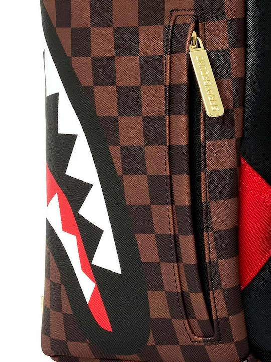 Sprayground Sharks In Paris Ученическа Раница с Джоб за Бутилка Кафява 29 x 15 x 45см