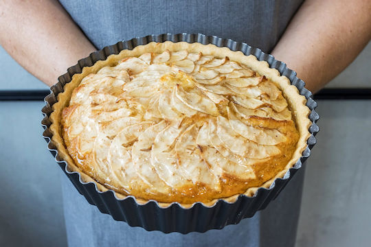 Kitchen Craft Φόρμα Ζαχαροπλαστικής για Τάρτα από Ανοξείδωτο Ατσάλι 25x25εκ.