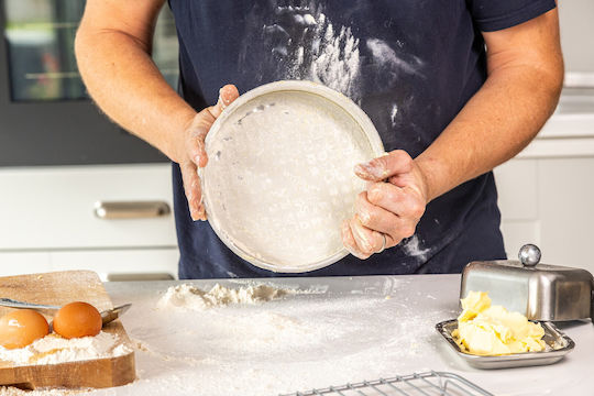 Kitchen Craft Φόρμα Ζαχαροπλαστικής για Τάρτα από Αλουμίνιο με Αποσπώμενη Βάση 20x20εκ.
