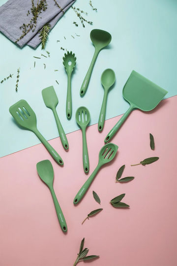 Kitchen Craft Дълбока Лъжица За Супа От Силикон Зелен 29см