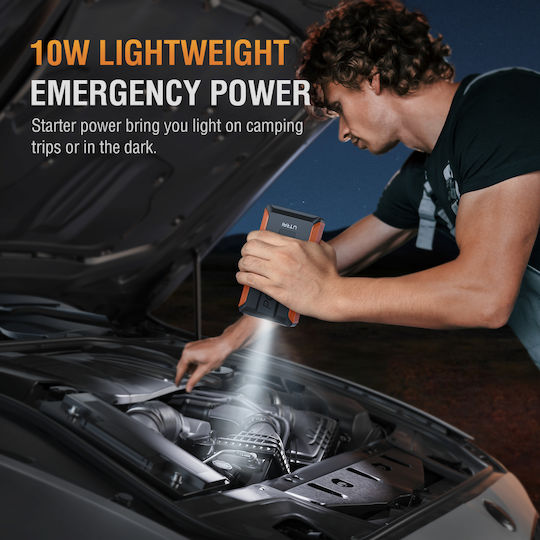 Utrai Tragbarer Batterie-Starter Auto & Motorrad 2000A mit Powerbank USB Taschenlampe 12V