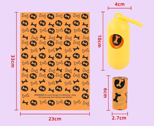 Ideaplus Pet Katzenklo-Zubehör Taschen 2 Rollen 30 Bio-Taschen