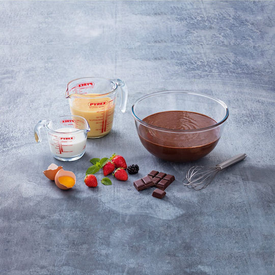 Pyrex Μπωλ Σερβιρίσματος Στρογγυλό Γυάλινο Μπεζ 3τμχ