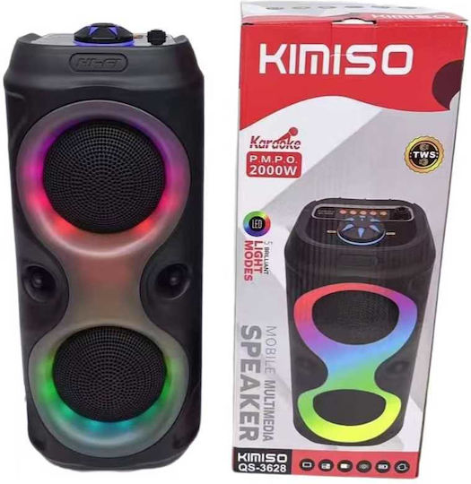 Kimiso QS-3628 Bluetooth Lautsprecher 10W mit Betriebszeiten (maximal) bis zu 4 Stunden Schwarz