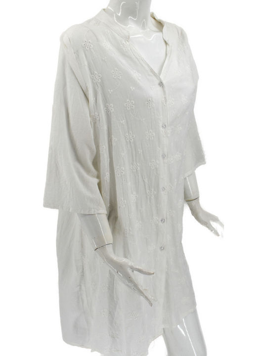 Ferrari Group Women's Beachwear Caftan White