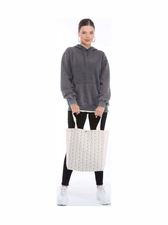 Enpapa Stoff Damen Schultertasche Beige