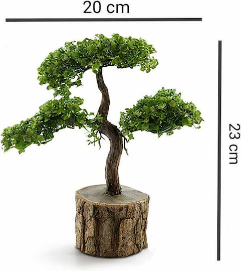 Stewehome Decorative Artificial Bonsai Tree Natural Base Trunk Office Home Green