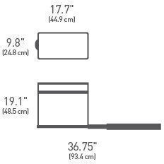 Simplehuman Πλαστικός Κάδος Απορριμμάτων 30lt